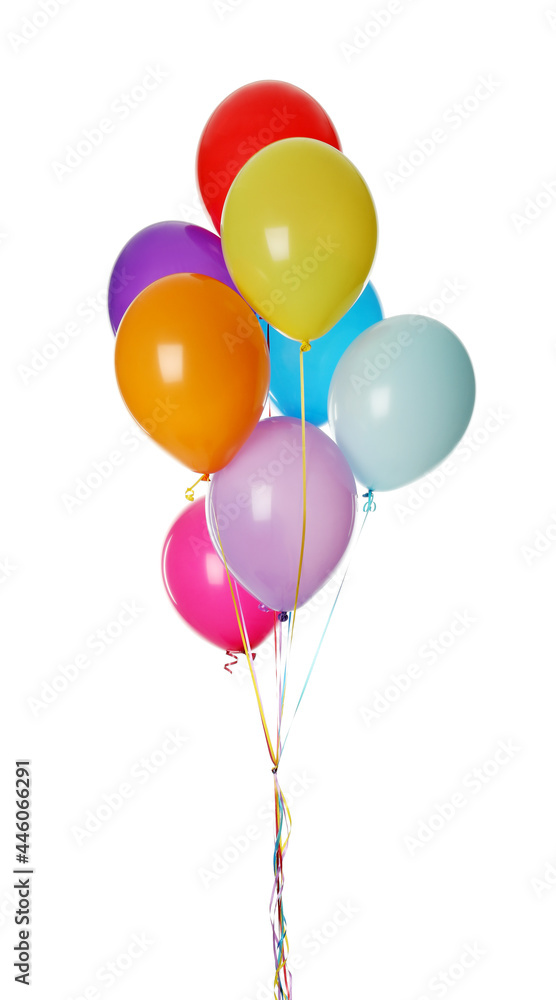 Bunch of colorful balloons on white background Bunch of colorful balloons on white background
