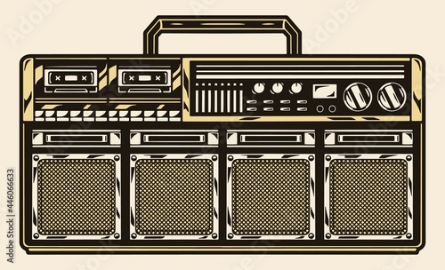 Portable retro cassette recorder