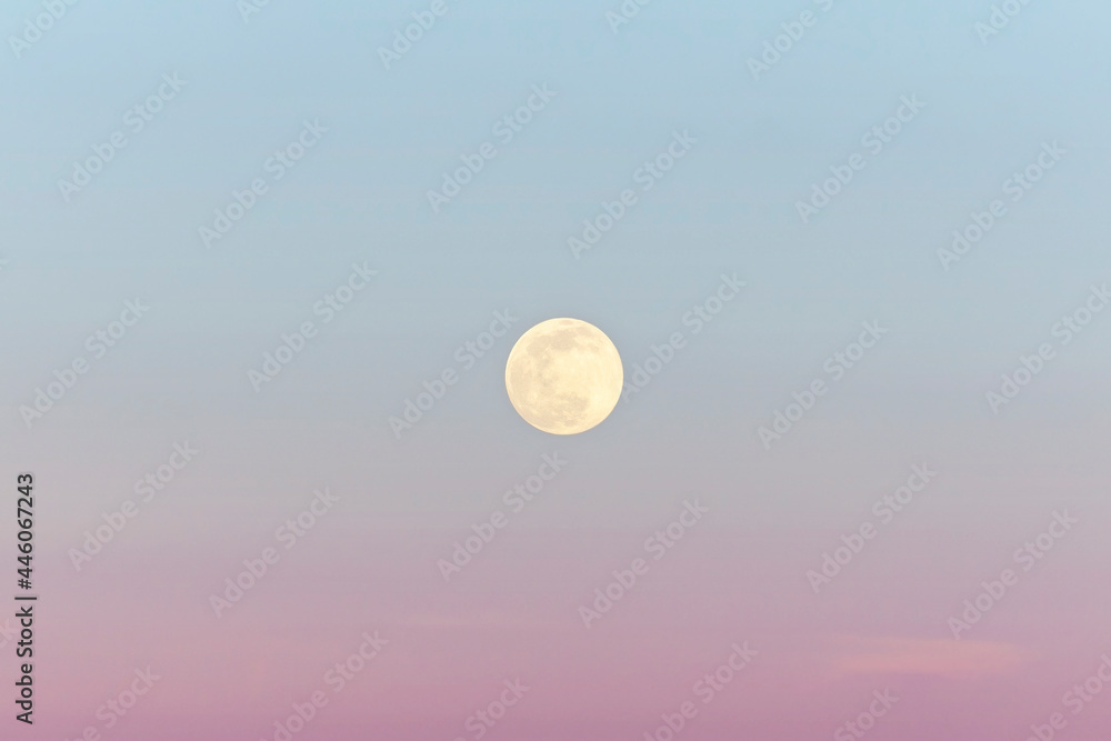 Beautiful moon on soft pink sky. Beautiful moon on soft pink sky, astrological background.