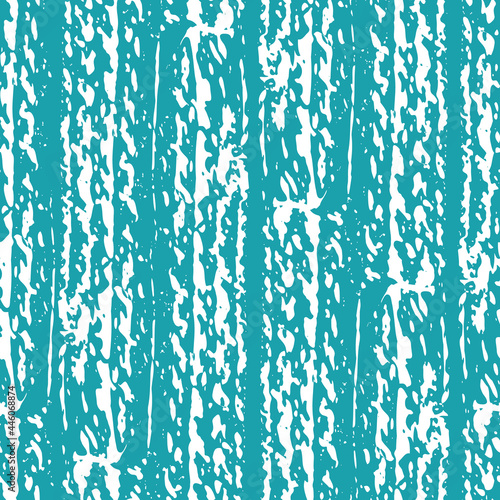 Abstract car or bike tyre vector striped seamless pattern background. Painterly textured wheel tread vertical broken stripes. Aqua blue white backdrop. Modern crayon geometric repeat for packaging