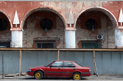 Car at Gostiny Dvor in the center of Kaluga photo