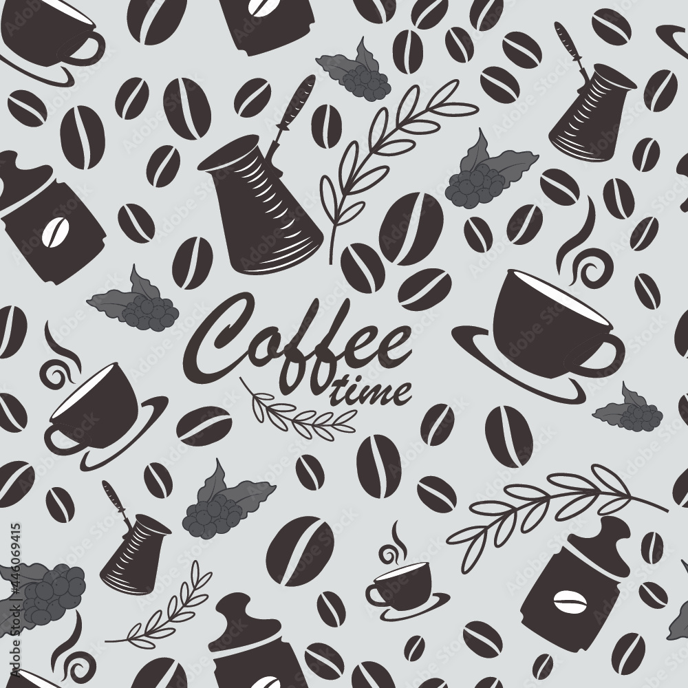 Seamless pattern with coffee beans Seamless pattern with coffee beans
