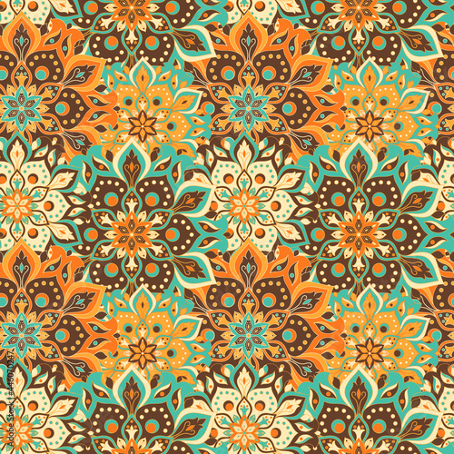 Floral Mandala Seamless Pattern_10