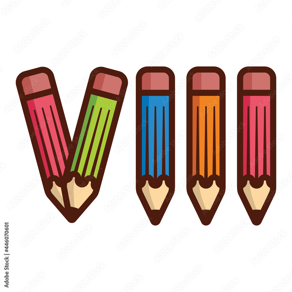 Simple pencil cartoon black line art number eight design vector Simple pencil cartoon black line art number eight design vector