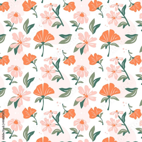 Floral Pattern Peach Tones_5