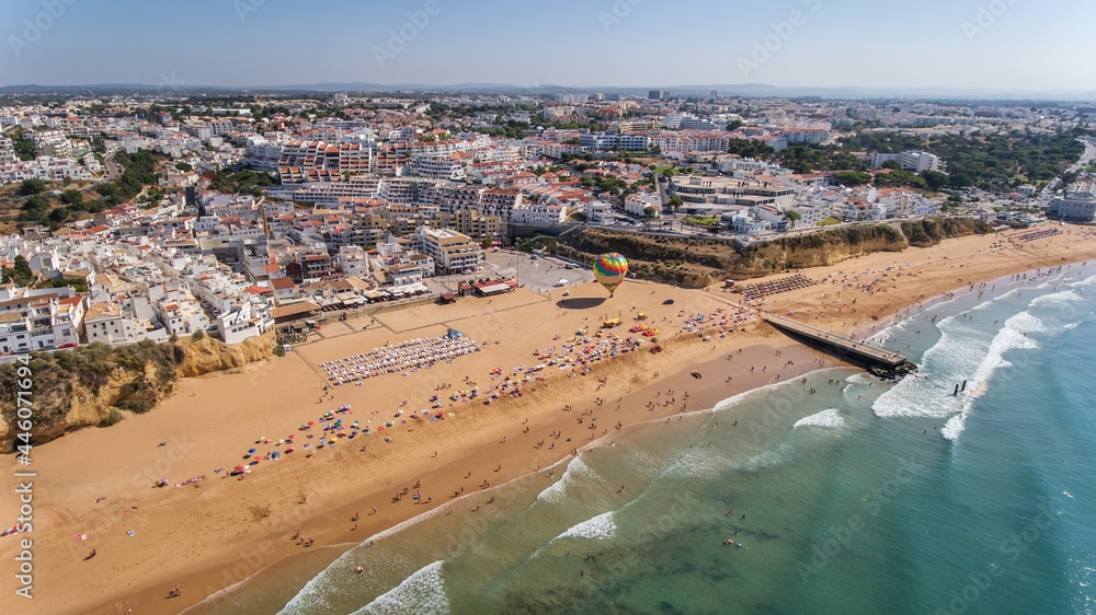 Aerial View City Albufeira Beach Pescadores South Portugal Algarve 5