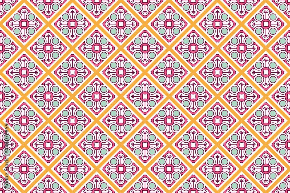 Geometric Seamless Pattern Circle Element_6