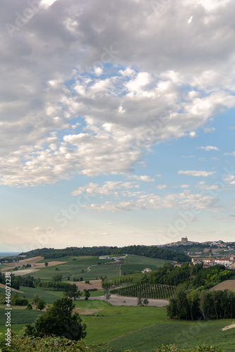 panoramic view over Monferrato hills
