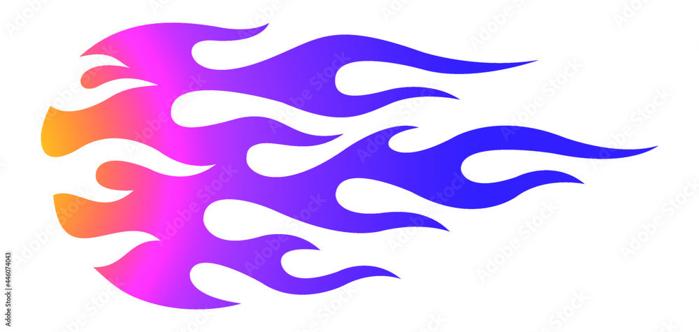 Tribal flame motorcycle and car decal vector graphic. Ideal for car decal, sticker and even tattoos.