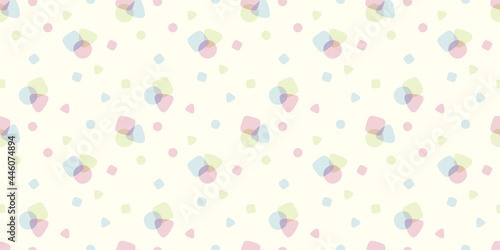 Cute abstract shapes  background. Seamless pattern.Vector. かわいい抽象的なパターン
