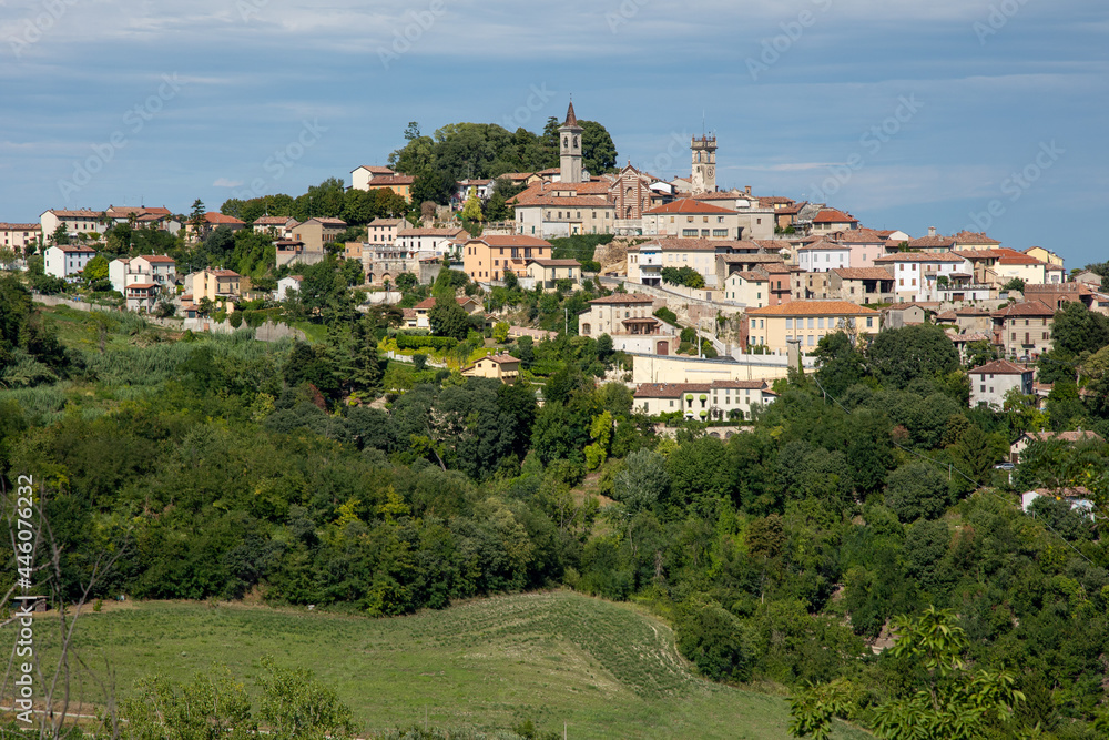 Rosignano Monferrato panoramic view italian old village