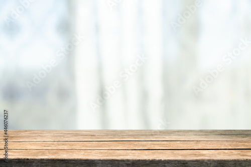 blurred window background with table © Egor