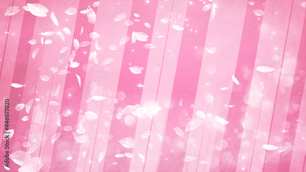 舞い散る桜のような花びらと、淡い水彩風の壁紙のイメージ画像 舞い散る桜のような花びらと、淡い水彩風の壁紙のイメージ画像