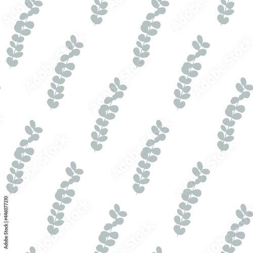Eucalyptus seamless pattern. Good for banner, poster, flyer, greeting card, web design, print design. Vector illustration.
