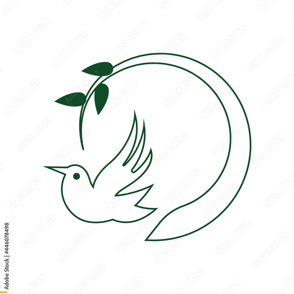 Bird Line Art Vector Logo Design for Business and Company Bird Line Art Vector Logo Design for Business and Company