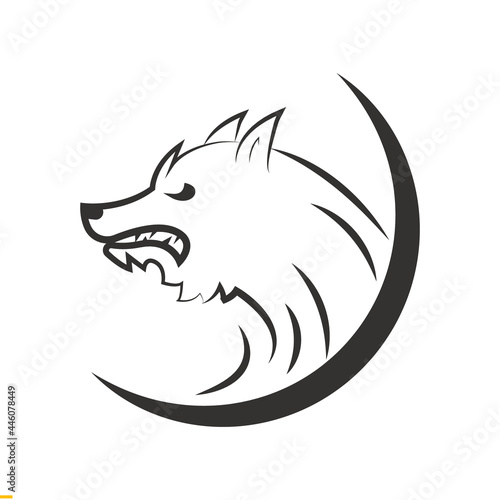 Wolf Line Art vector Logo Design For Company and Business