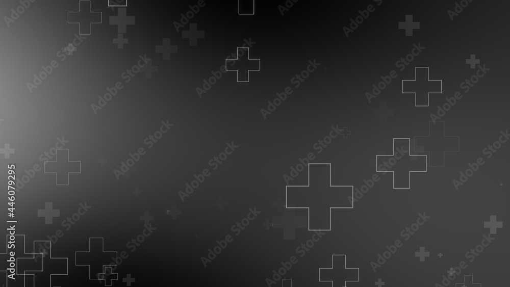 Medical health cross neon light shapes pattern on black background. Abstract healthcare with coronavirus infected deaths case concept. Medical health cross neon light shapes pattern on black background. Abstract healthcare with coronavirus infected deaths case concept.