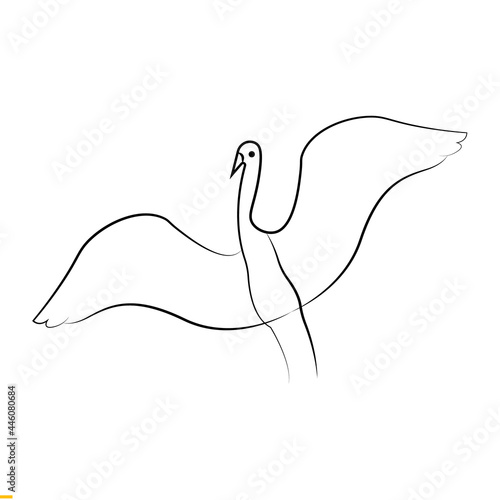 Bird Line Art vector Logo Design for Business and Company