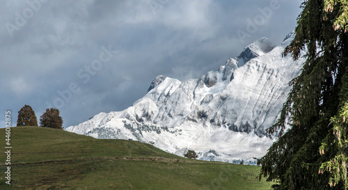 Paysage alpestre au plateau des Glières, Haute-Savoie, France
