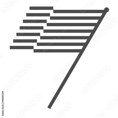 Pride flag, square line vector icon