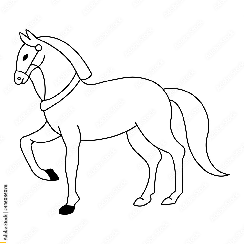 Obraz premium Horse Line Art vector Logo Design for Business and Company