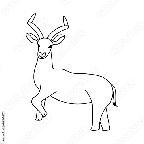 Deer Line Art vector Logo Design for Business and Company