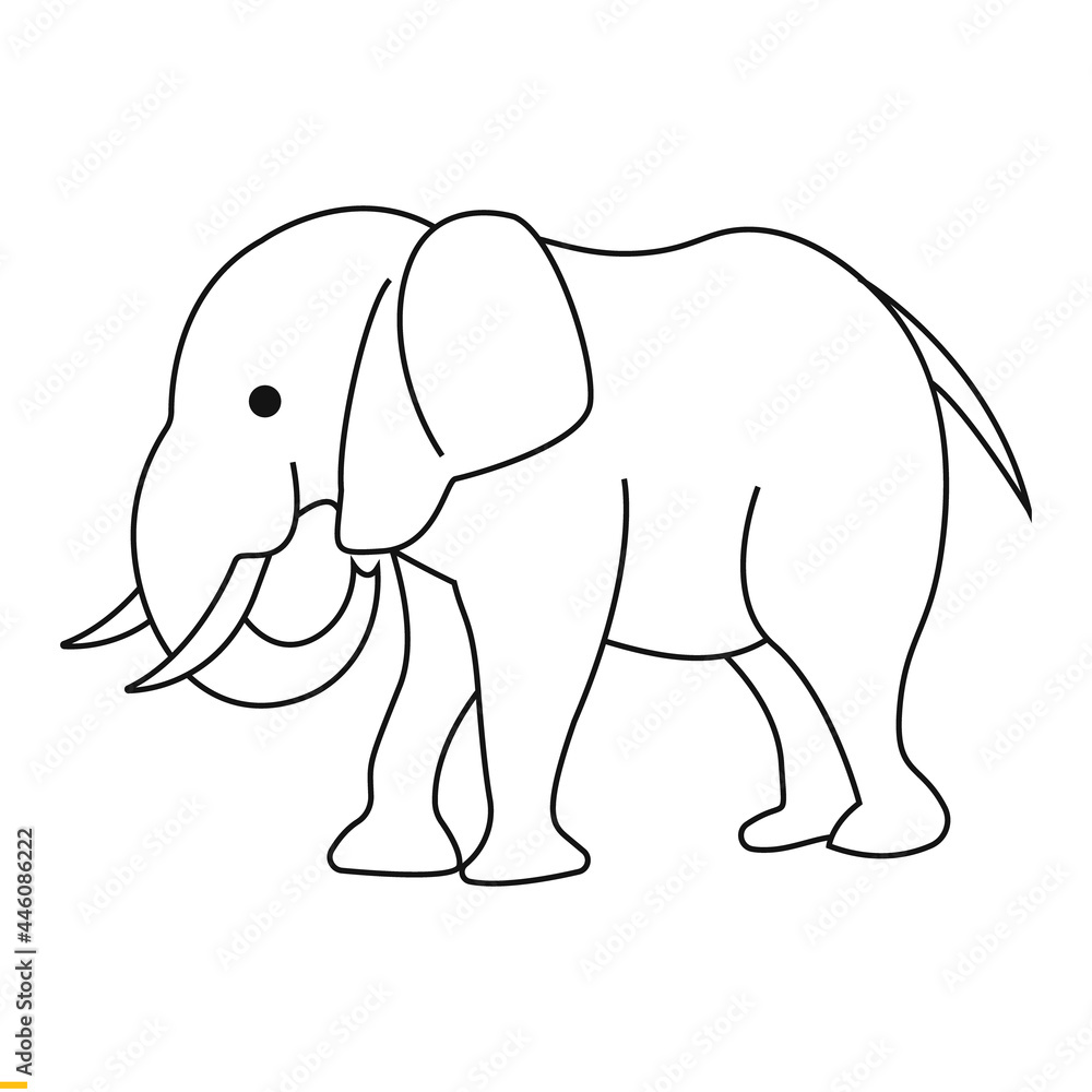 Elephant Line Art vector Logo Design for Business and Company