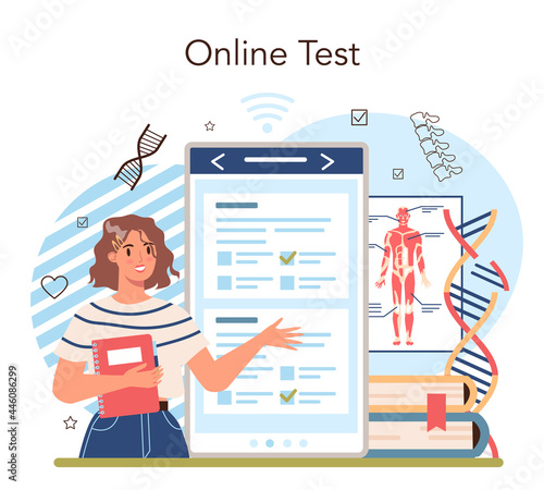 Anatomy school subject online service or platform. Internal human