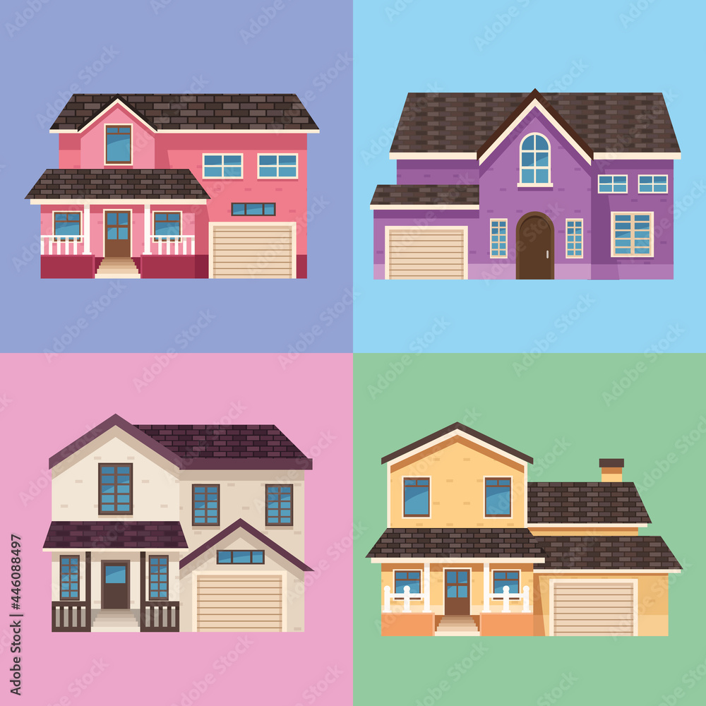 four fronts houses four fronts houses