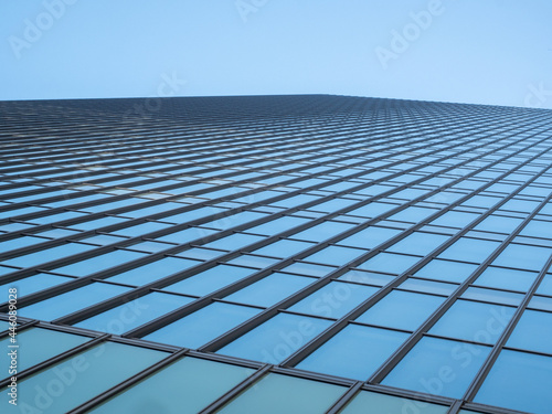 blue glass building
