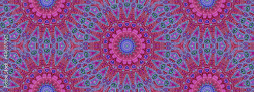 Abstract multi-colored composition in the mandala style. 3d rendering.