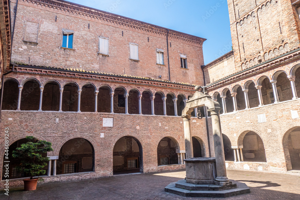 The beautiful cloister of the Church of Santo Stefano in Bologna