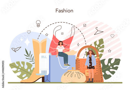 Fashion stylist concept. Modern, creative job, professional fashion