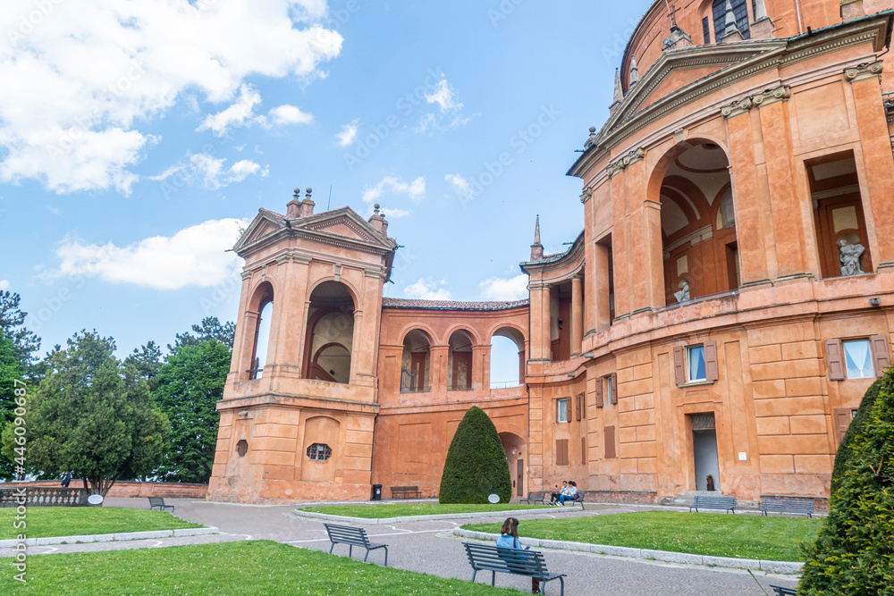 Fototapeta premium The beautiful Sanctuary of the Madonna of San Luca with his gardens