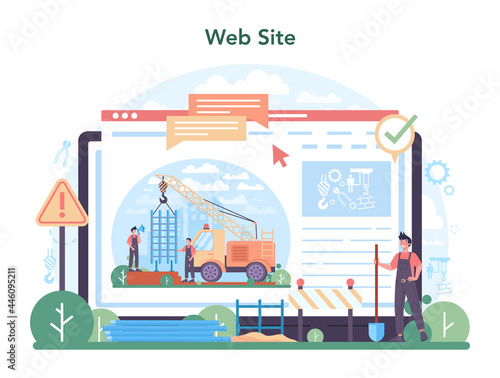 Fitter or installer online service or platform. Industrial builder