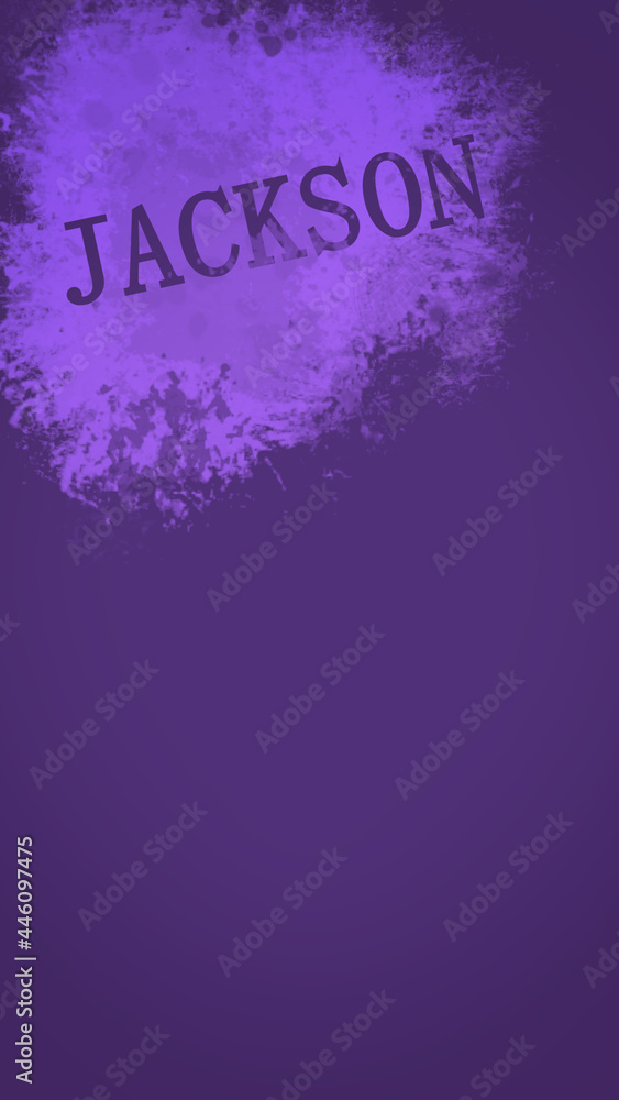 Purple Phone Wallpaper with Name Jackson in Stencil Art