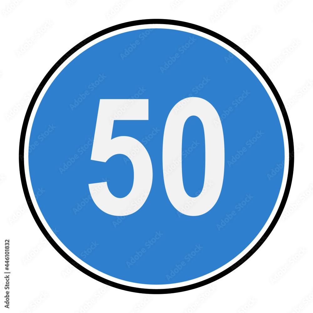 50 minimum speed limit road sign - Fifty speed limit traffic sign editable vector illustration 50 minimum speed limit road sign - Fifty speed limit traffic sign editable vector illustration