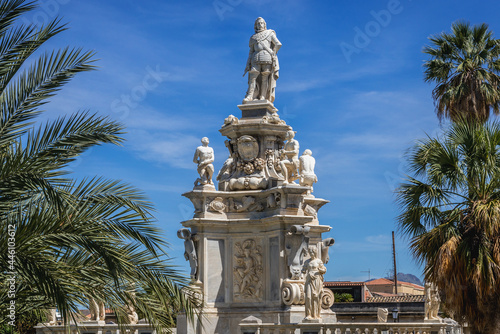 Teatro Marmoreo monument in Palermo, capital of Sicily Island, Italy