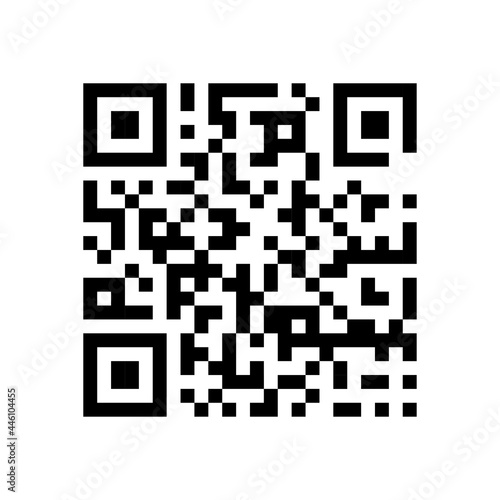 QR code sample for smartphone scanning isolated on white background, Barcode icon. Vector illustration.