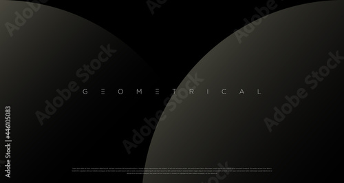 Luxury dark background design for website, poster, brand identity, brochure, presentation template etc. with futuristic geometric shapes. Vector EPS