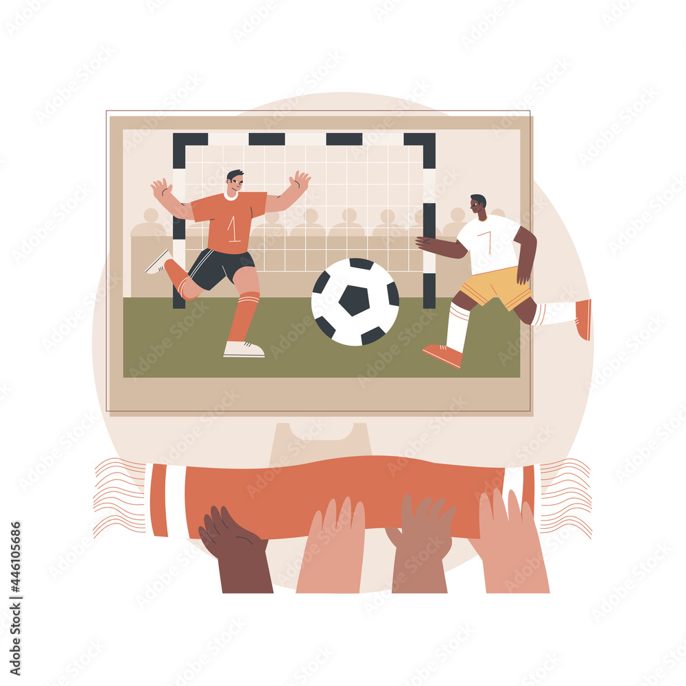 Football abstract concept vector illustration. Soccer team, tournament, football  club fan, sports equipment, world championship betting, watching live,  premiere league cup abstract metaphor. Stock Vector | Adobe Stock