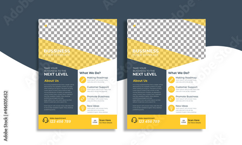 Business Corporate Flyer Brochure Design Template, Latest Trendy 
