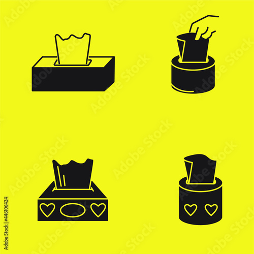 Tissue box icon. Tissue box set symbol vector elements for infographic web.