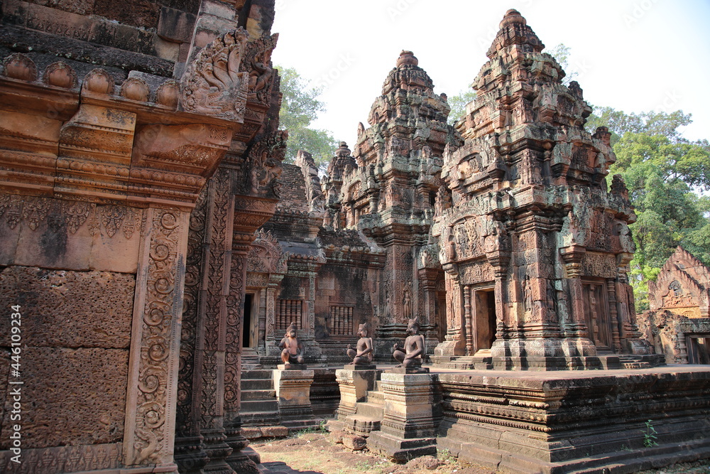 View of Banteay Srei temple, Cambodia View of Banteay Srei temple, Cambodia