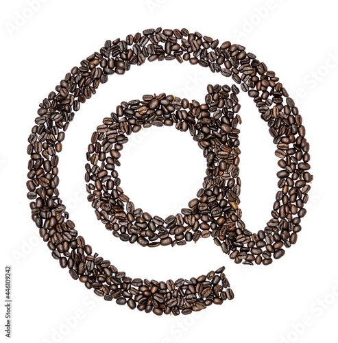 At Sign Coffee Beans Symbol @