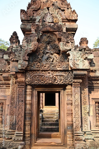 View of Banteay Srei temple, Cambodia