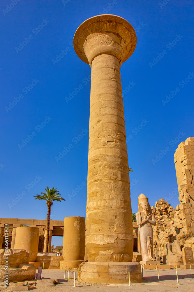 Column of the Kiosk of Taharqa in Karnak, Egypt