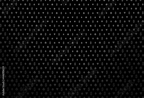 Wallpaper Mural Dark silver, gray vector pattern with symbol of cards. Torontodigital.ca
