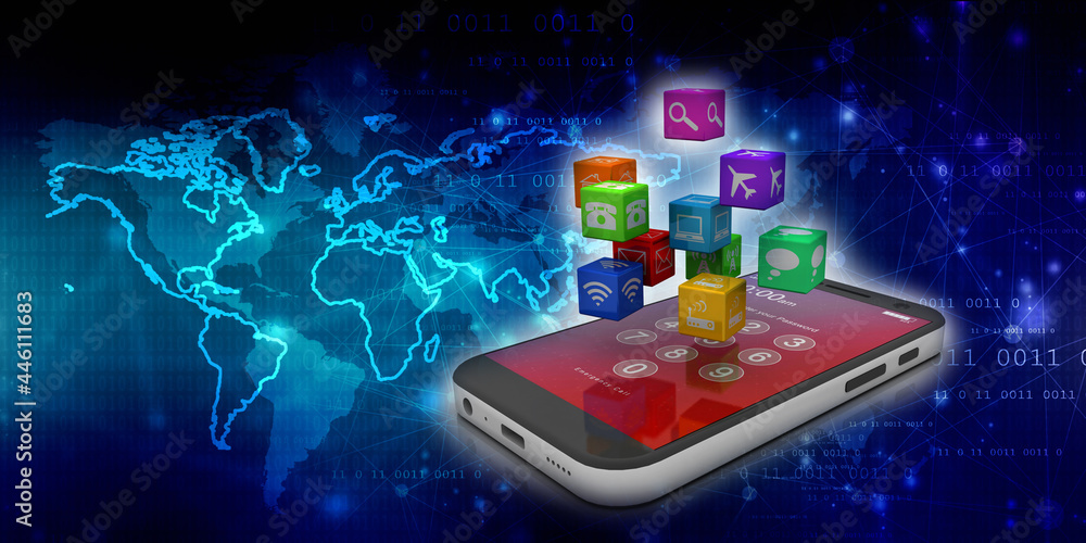 custom made wallpaper toronto digital3d rendering Transmitter mobile WiFi
