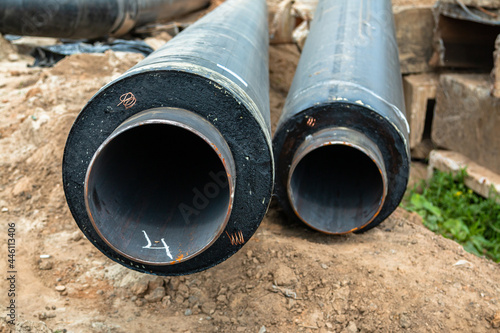 New water supply pipes. Replacement of water supply pipes.